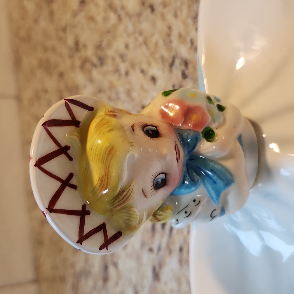 Extremely Rare Vintage Lefton Miss Dainty Candy Dish - Picture 2 of 9